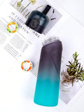 650ml Flavored Water Bottle with Random 1 Flavour Pods Air Water Bottle Frosted Black Air Camping Sport Fitness Cup